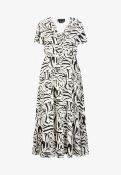 Faina MIT ZEBRA-PRINT - Freizeitkleid - Weiss/schwarz -Faina Verkauf 0250df4b7f114c01bbe93fcd5da02279