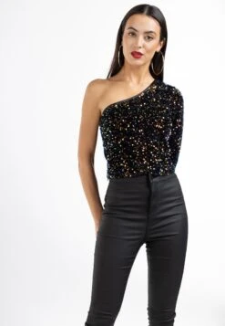 Faina ONE-SHOULDER-PAILLETTEN DULCEY - Bluse - Blau -Faina Verkauf 0283bf0dc93f4001b27f5b97d4aa108a 1