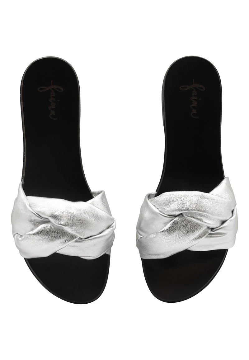 FAINA DULCEY - Pantolette Flach - Silber 5 FAINA DULCEY - Pantolette Flach - Silber - Image 3