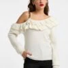 Faina Strickpullover - Weiss 1 Faina Strickpullover - Weiss -Faina Verkauf 0bca152c1f864363a877947b521b8502
