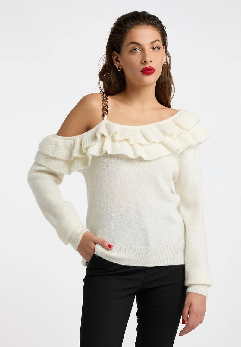 Faina Strickpullover - Weiss 3 Faina Strickpullover - Weiss