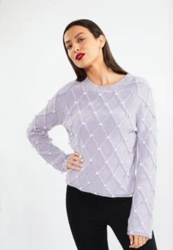 Faina Strickpullover - Hellviolett