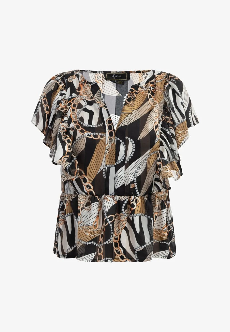 Faina CANEVA - Bluse - Schwarz Mehrfarbig 7 Faina CANEVA - Bluse - Schwarz Mehrfarbig - Image 5