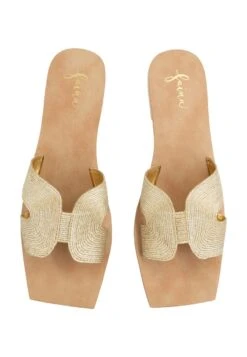 Faina Pantolette Flach - Gold 11 Faina Pantolette Flach - Gold -Faina Verkauf 2cdde68927594480a802f7c05c97e046
