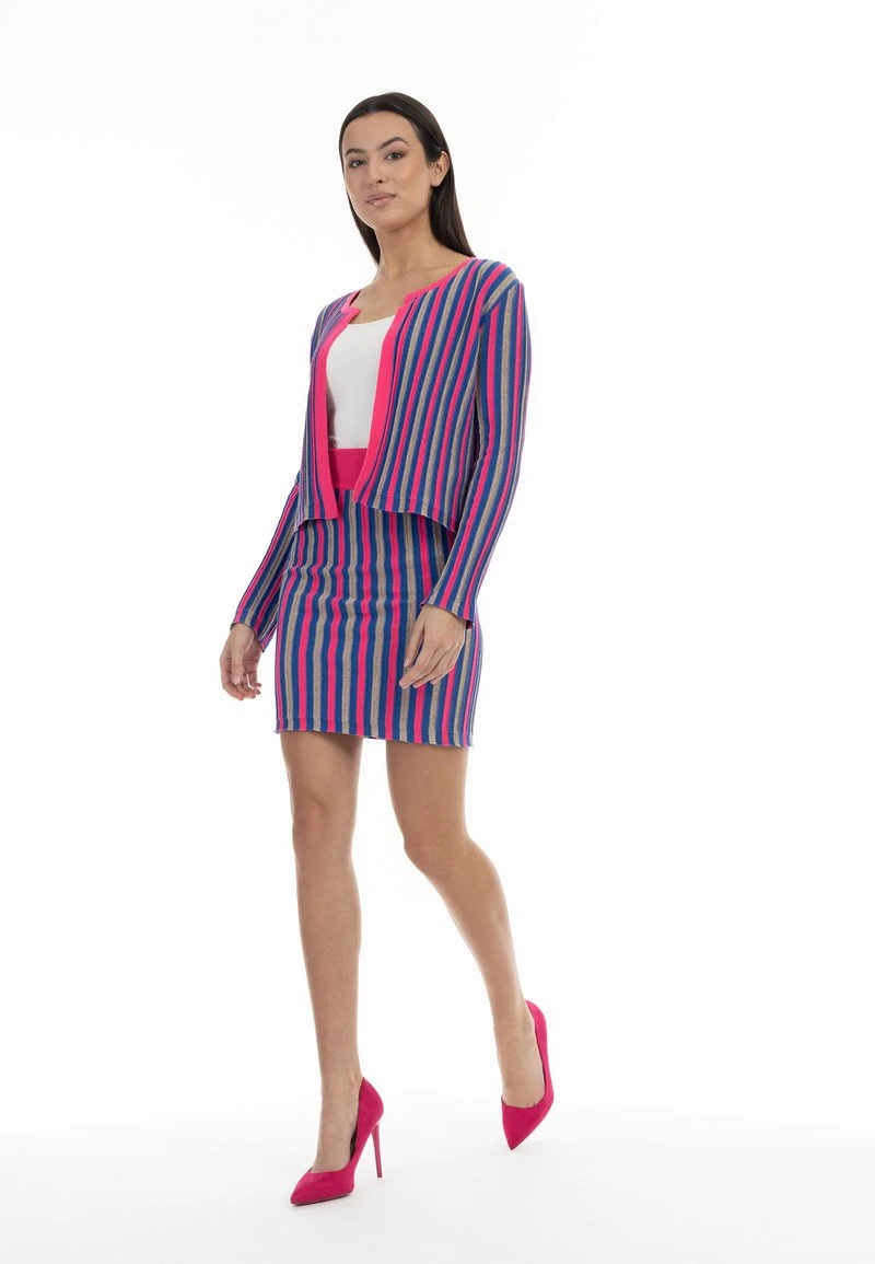 Faina Strickjacke - Pink Mehrfarbig 4 Faina Strickjacke - Pink Mehrfarbig - Image 2