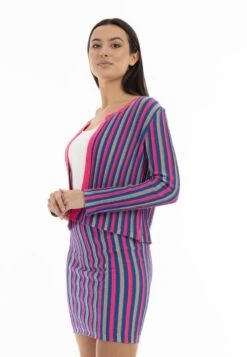 Faina Strickjacke - Pink Mehrfarbig