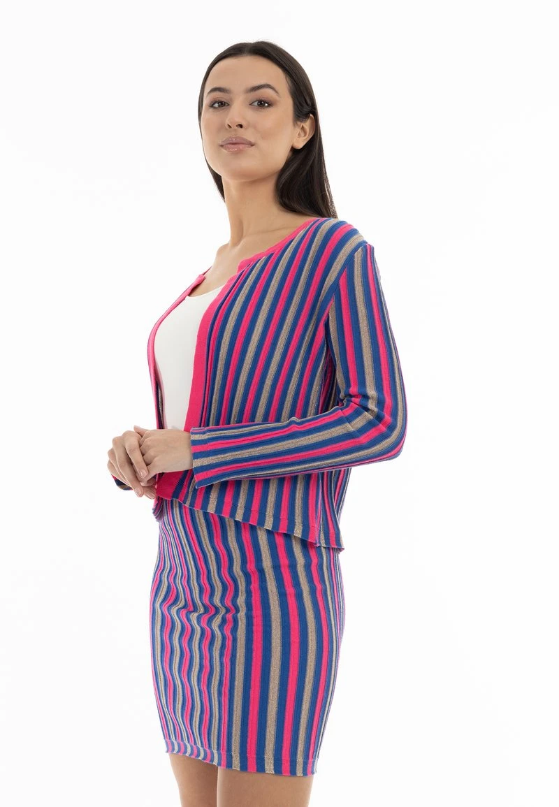 Faina Strickjacke - Pink Mehrfarbig 3 Faina Strickjacke - Pink Mehrfarbig