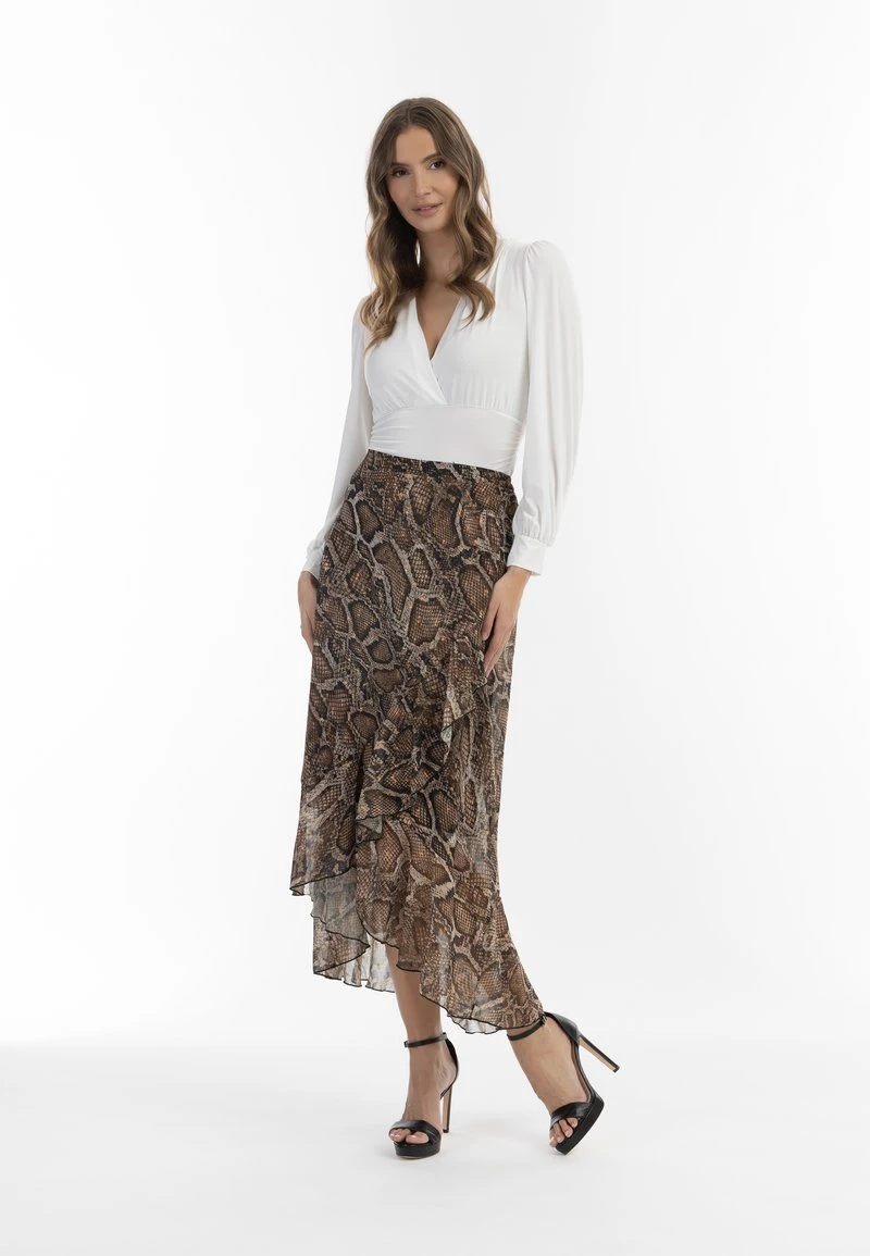 Faina Maxirock - Beige Schlange 4 Faina Maxirock - Beige Schlange - Image 2