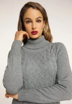 FAINA IMANE - Strickkleid - Grau Melange -Faina Verkauf 474dc20362b24f43a76779d3b63a0af3