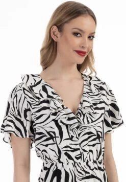 Faina MIT ZEBRA-PRINT - Freizeitkleid - Weiss/schwarz -Faina Verkauf 4e3788423b264a25b96025fa8d6394e3