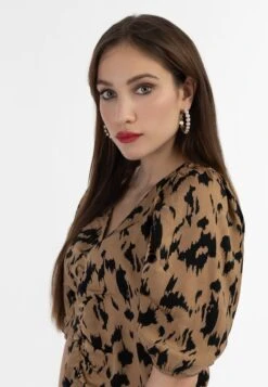 Faina CANEVA - Bluse - Kamel Schwarz -Faina Verkauf 5fe0dc47502049db8698970e01b87b2e