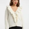 Faina Strickjacke - Weiss -Faina Verkauf 621e708c9dd843199f7ca59daa9491dc