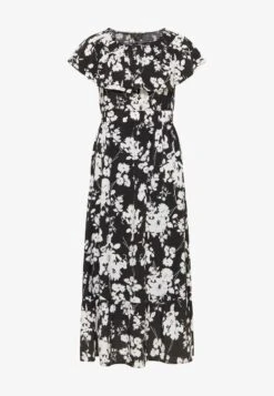 FAINA MIOKI - Freizeitkleid - Schwarz Weiss -Faina Verkauf 62bbbf892b9b40faba1c8a469af28c92