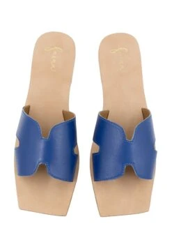 Faina Pantolette Flach - Blau 11 Faina Pantolette Flach - Blau -Faina Verkauf 88078179699f42dd993ead6c889d901a