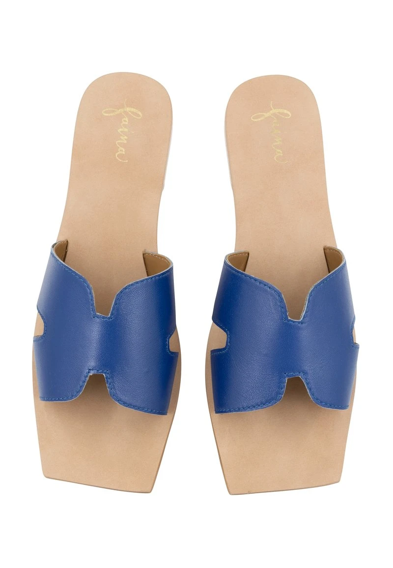 Faina Pantolette Flach - Blau 6 Faina Pantolette Flach - Blau - Image 4
