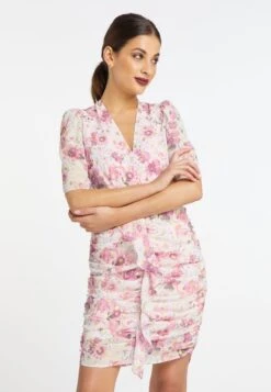 Faina DRAPIERTES KOOSH - Etuikleid - Weiss Mehrfarbig -Faina Verkauf 8e940f3455b14691bc7ffaf81170a1ef 1