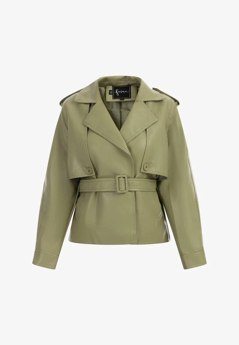 Faina Kunstlederjacke - Hellgrün 7 Faina Kunstlederjacke - Hellgrün - Image 5