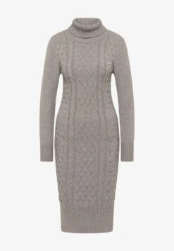 FAINA IMANE - Strickkleid - Grau Melange -Faina Verkauf a3d132f9bcac4739bab6f34f4a86895a