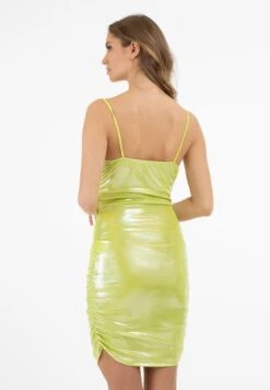 Faina OPTIK - Jerseykleid - Limette Metallisch -Faina Verkauf adb0d6e1fd484b57ac5bba65ba6d4f46