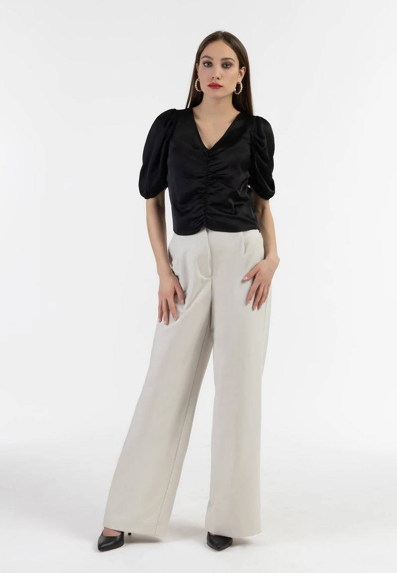 Faina DRAPIERTES CANEVA - Bluse - Schwarz 4 Faina DRAPIERTES CANEVA - Bluse - Schwarz - Image 2