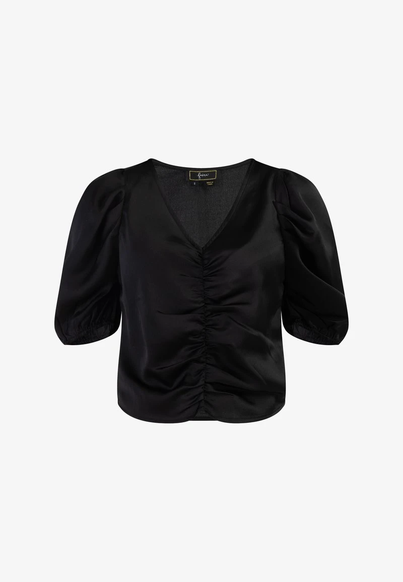 Faina DRAPIERTES CANEVA - Bluse - Schwarz 7 Faina DRAPIERTES CANEVA - Bluse - Schwarz - Image 5