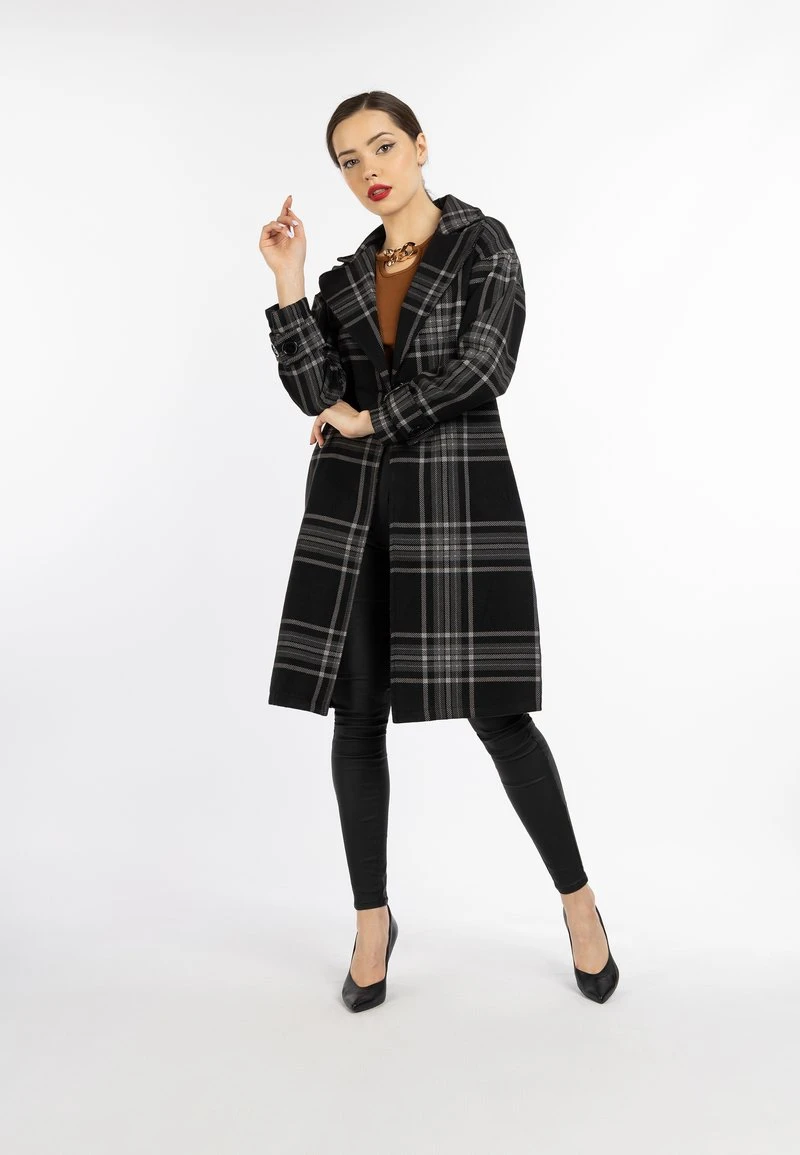 Faina TASSIA - Trenchcoat - Schwarz Karriert 4 Faina TASSIA - Trenchcoat - Schwarz Karriert - Image 2