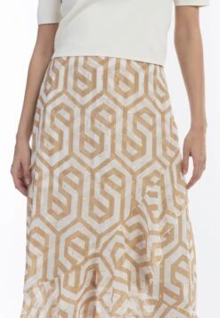 Faina A-Linien-Rock - Beige Weiss -Faina Verkauf e86589375f254b73b55aaa428e8df127