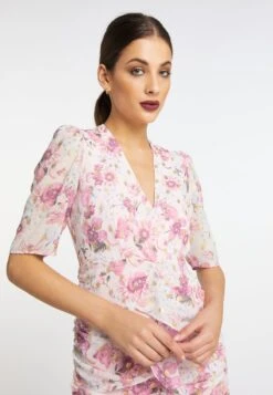 Faina DRAPIERTES KOOSH - Etuikleid - Weiss Mehrfarbig -Faina Verkauf f48cfea1dd02454bbc7502749a13a4ed