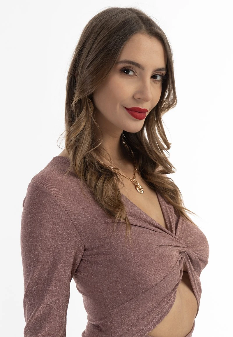 Faina MIT GLANZGARN - Etuikleid - Altrosa 6 Faina MIT GLANZGARN - Etuikleid - Altrosa - Image 4